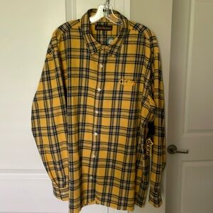 NWT Drew house: button down plaid shirt  (scribble is button up)100% authentic
